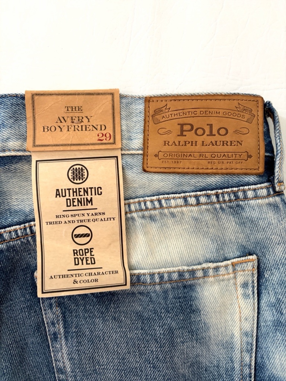 Polo Ralph Lauren Women’s Jeans Avery Boyfriend Jeans Rope Dyed NWT size 29 - Picture 14 of 14